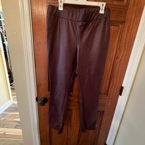 A New Day Deep Red Faux Leather Leggings